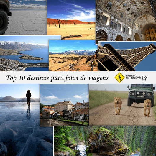 Top 10 destinos para fotos de viagens
