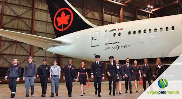 Vagas no Canadá e Estados Unidos: Companhia aérea Air Canadá está recrutando.