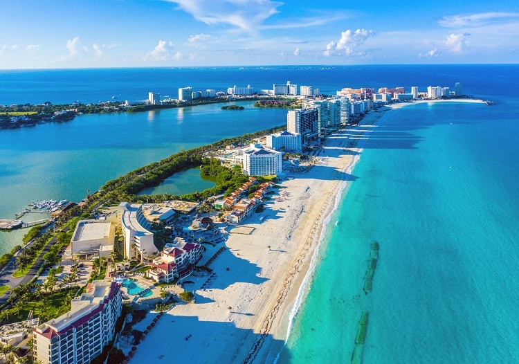 Vista aérea de Cancun