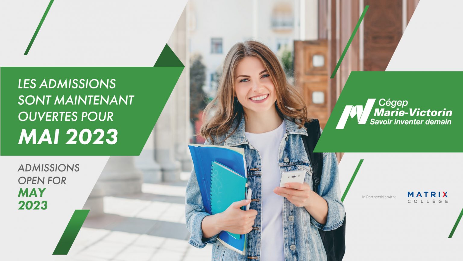 Cégep Marie-Victorin abriu as admissões para maio de 2023!